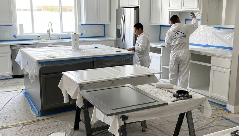 Cabinet painting in Albuquerque, NM for a smooth, durable kitchen finish