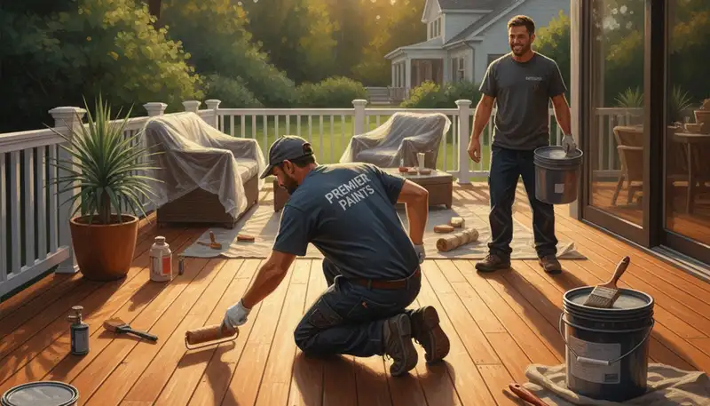 Deck painting service in Albuquerque, NM for protecting and refinishing outdoor wood surfaces