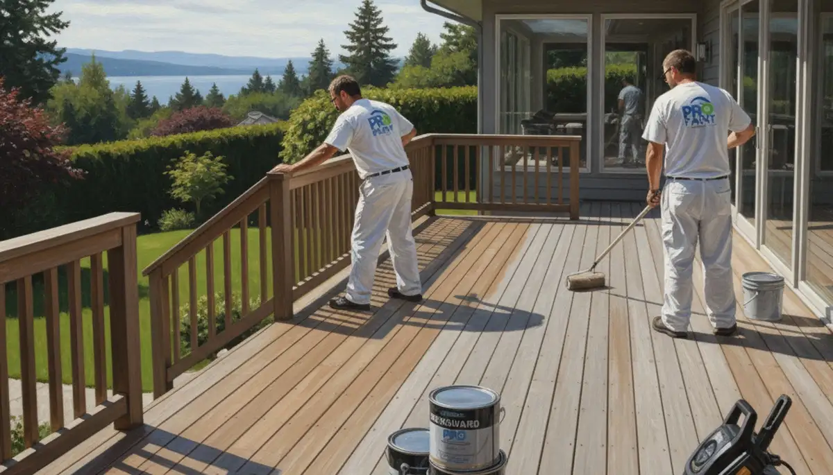 Deck painting service in Albuquerque, NM for protecting outdoor wood from sun and weather