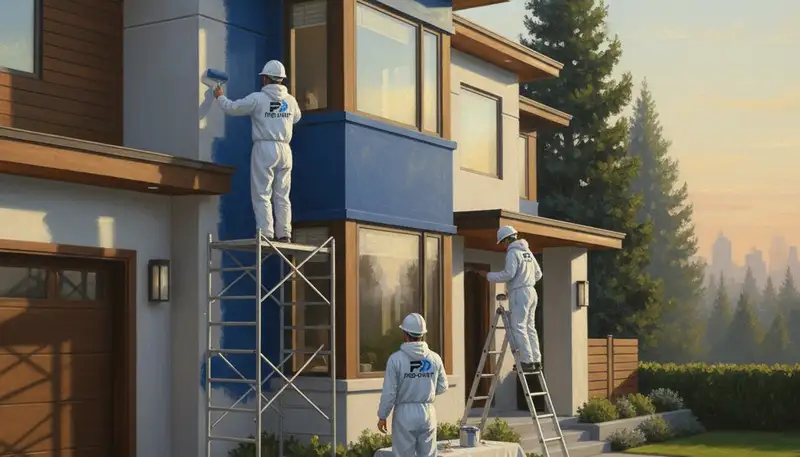 Exterior house painting in Albuquerque, NM for durable stucco protection and curb appeal