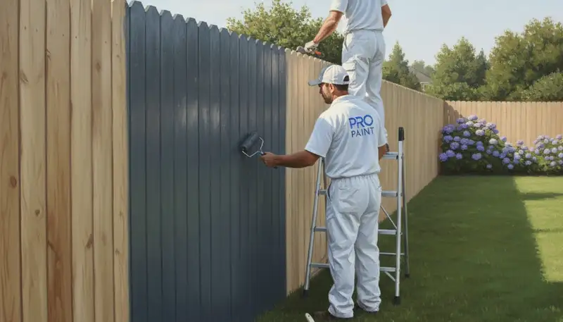 Albuquerque fence painting with durable exterior coating for wood protection and curb appeal