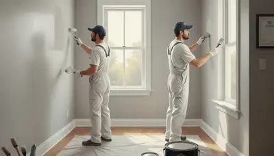 Interior house painting service in Albuquerque, NM for durable, dust-resistant wall finishes