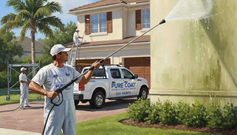 Pressure cleaning in Albuquerque, NM for stucco, siding, and concrete surfaces