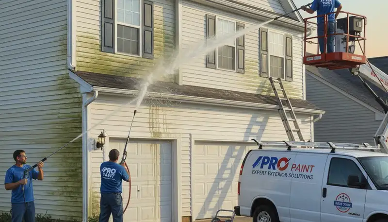 Vinyl siding pressure cleaning in Albuquerque, NM for desert dust and grime removal