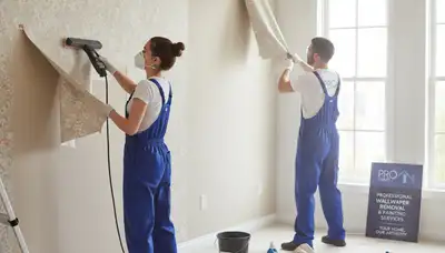 Wallpaper removal service in Albuquerque, NM, for clean wall prep by Albuquerque Paint Pros