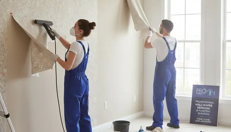 Wallpaper removal service in Albuquerque, NM, for clean wall prep by Albuquerque Paint Pros